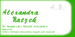 alexandra matzek business card